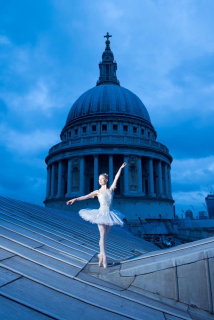 ballerina on the roof of St Paul's Cathedral